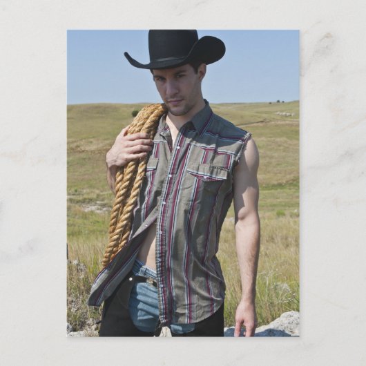 15599-RA Cowboy Briefkaart (Voorkant)