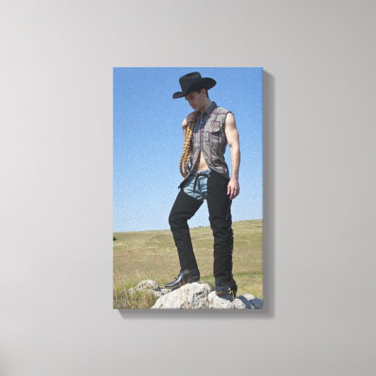 15605-RA Cowboy Canvas Afdruk (Voorkant)