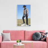 15605-RA Cowboy Canvas Afdruk (Insitu (Woonkamer))