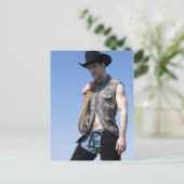 15608-RA Cowboy Briefkaart (Staand voorkant)