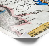 1560 Map of Portugal by Ortelius Foto Afdruk (Hoek)