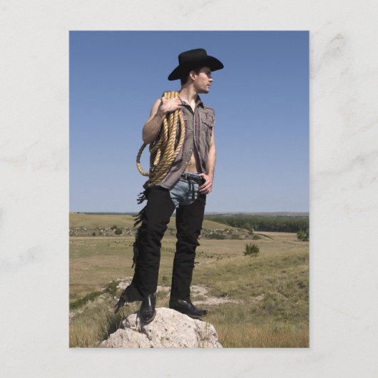 15614-RA Cowboy Briefkaart (Voorkant)