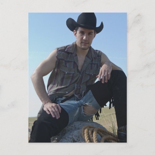 15631-RA Cowboy Briefkaart (Voorkant)