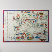 1563 Renaissance Map Europe Poster (Voorkant)