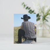15649-RA Cowboy Briefkaart (Staand voorkant)