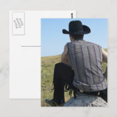 15649-RA Cowboy Briefkaart (Voorkant / Achterkant)