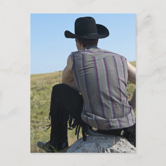 15649-RA Cowboy Briefkaart (Voorkant)