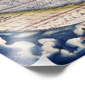 1564 World Map by Ortelius Foto Afdruk (Hoek)