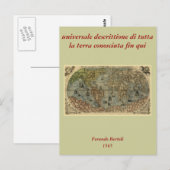 1565 Ferando Berteli (Fernando Bertelli) Wereldkaa Briefkaart (Voorkant / Achterkant)