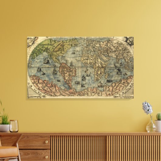 1565 Ferando Berteli (Fernando Bertelli) Wereldkaa Canvas Afdruk (Insitu (Woonkamer))