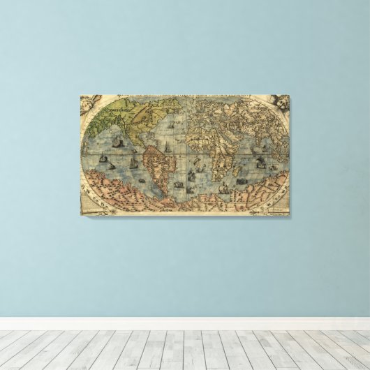 1565 Ferando Berteli (Fernando Bertelli) Wereldkaa Canvas Afdruk (Insitu (Houten vloer))