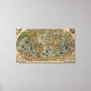 1565 Ferando Berteli (Fernando Bertelli) Wereldkaa Canvas Afdruk