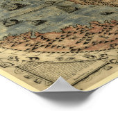 1565 Ferando Berteli (Fernando Bertelli) Wereldkaa Poster (Hoek)