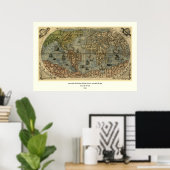 1565 Ferando Berteli (Fernando Bertelli) Wereldkaa Poster (Thuiskantoor)