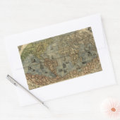1565 Ferando Berteli (Fernando Bertelli) Wereldkaa Rechthoekige Sticker (Envelop)