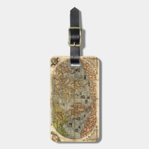 1565 Forlani AntiquevWereldkaart Renaissance Bagagelabel