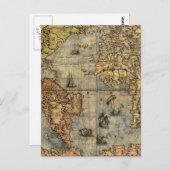 1565 Forlani AntiquevWereldkaart Renaissance Briefkaart (Voorkant / Achterkant)