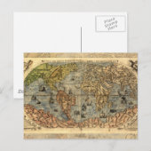 1565 Forlani AntiquevWereldkaart Renaissance Briefkaart (Voorkant / Achterkant)