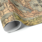 1565 Forlani AntiquevWereldkaart Renaissance Cadeaupapier (Rol Hoek)