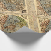 1565 Forlani AntiquevWereldkaart Renaissance Cadeaupapier (Hoek)