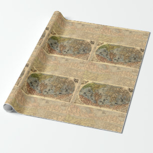 1565 Forlani AntiquevWereldkaart Renaissance Cadeaupapier