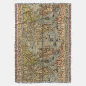 1565 Forlani AntiquevWereldkaart Renaissance Deken (Voorkant Verticaal)