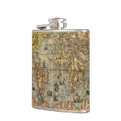 1565 Forlani AntiquevWereldkaart Renaissance Heupfles (Links)