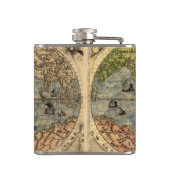 1565 Forlani AntiquevWereldkaart Renaissance Heupfles (Achterkant)