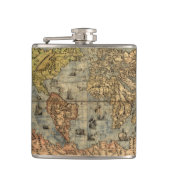 1565 Forlani AntiquevWereldkaart Renaissance Heupfles (Voorkant)