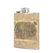 1565 Forlani AntiquevWereldkaart Renaissance Heupfles (Links)