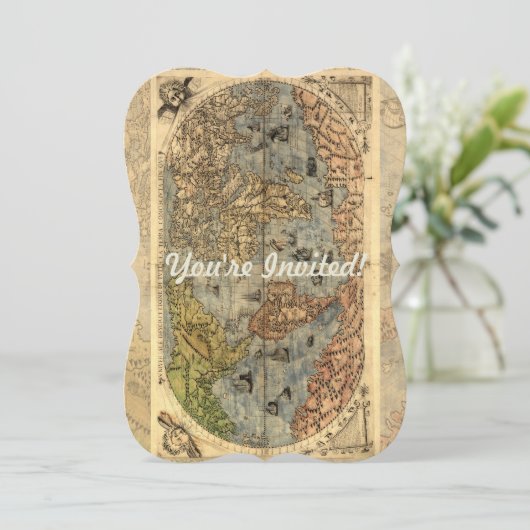 1565 Forlani AntiquevWereldkaart Renaissance Kaart (Staand voorkant)