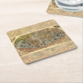 1565 Forlani AntiquevWereldkaart Renaissance Kartonnen Onderzetters (Schuin)