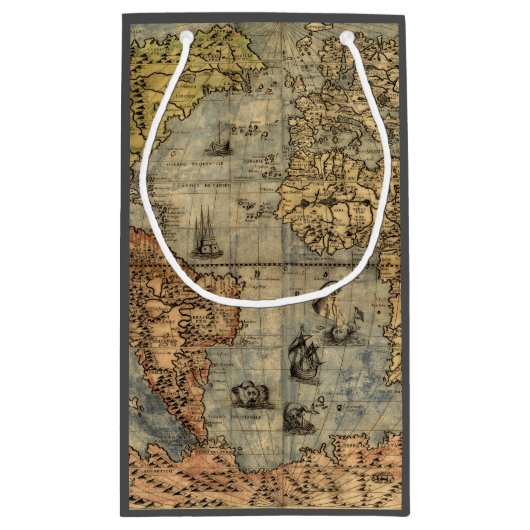 1565 Forlani AntiquevWereldkaart Renaissance Klein Cadeauzakje (Achterkant)