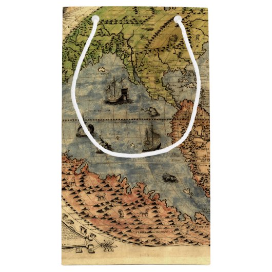 1565 Forlani AntiquevWereldkaart Renaissance Klein Cadeauzakje (Achterkant)