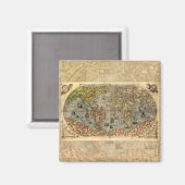 1565 Forlani AntiquevWereldkaart Renaissance Magneet (Voorkant / Achterkant)