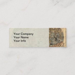 1565 Forlani AntiquevWereldkaart Renaissance Mini Visitekaartje