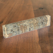 1565 Forlani AntiquevWereldkaart Renaissance Naambordje (Zijkant)