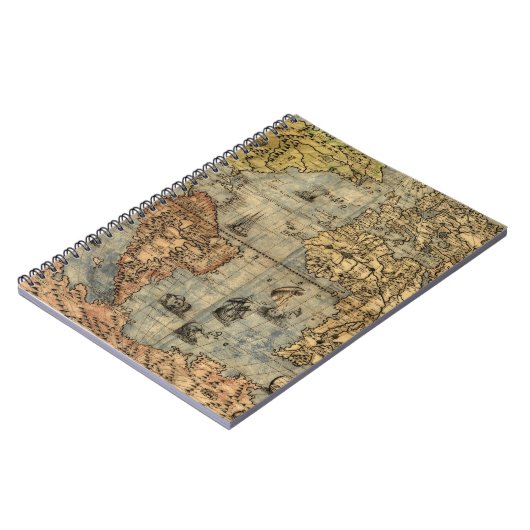 1565 Forlani AntiquevWereldkaart Renaissance Notitieboek (Linkerzijde)