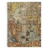 1565 Forlani AntiquevWereldkaart Renaissance Notitieboek (Voorkant)