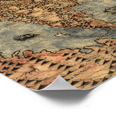 1565 Forlani AntiquevWereldkaart Renaissance Poster (Hoek)