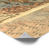 1565 Forlani AntiquevWereldkaart Renaissance Poster (Hoek)