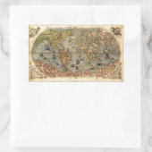 1565 Forlani AntiquevWereldkaart Renaissance Rechthoekige Sticker (Tas)