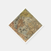 1565 Forlani AntiquevWereldkaart Renaissance Servetten (Hoek)