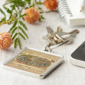 1565 Forlani AntiquevWereldkaart Renaissance Sleutelhanger (Zijkant)