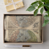 1565 Forlani AntiquevWereldkaart Renaissance Tissuepapier (Geschenk)