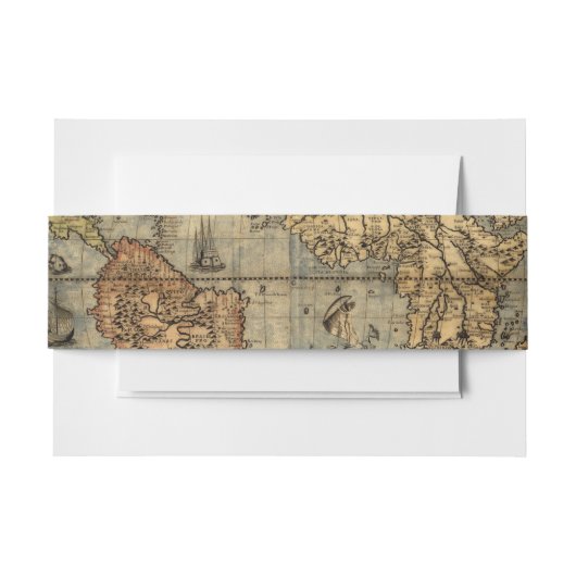 1565 Forlani AntiquevWereldkaart Renaissance Uitnodigingen Wikkel (Voorkant Voorbeeld)