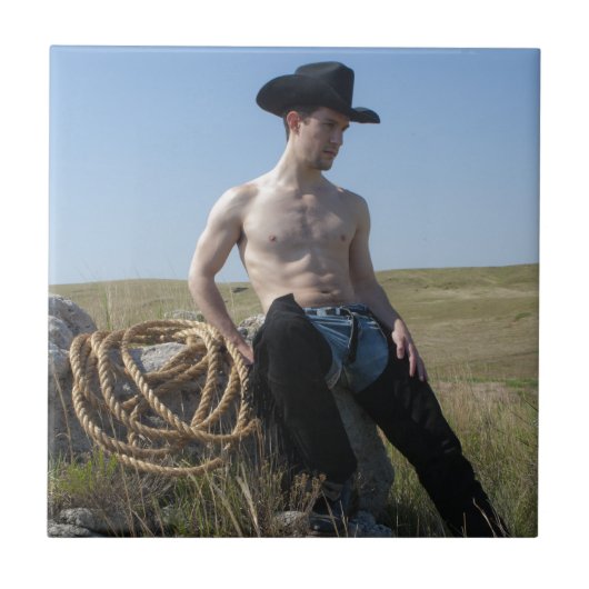 15693-RA Cowboy Tegeltje (Voorkant)