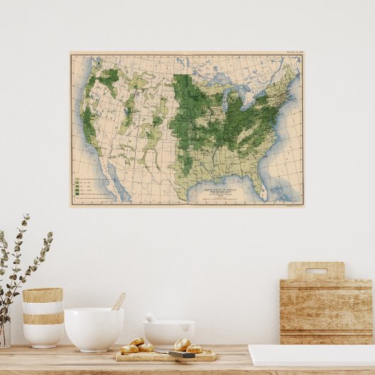 156 Wheat/sq mile Poster (Keuken)