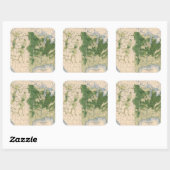 156 Wheat/sq mile Vierkante Sticker (Vel)