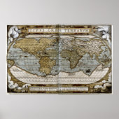 1570 Kaart van de wereld Poster (Voorkant)